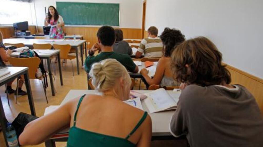 Estudantes em aula