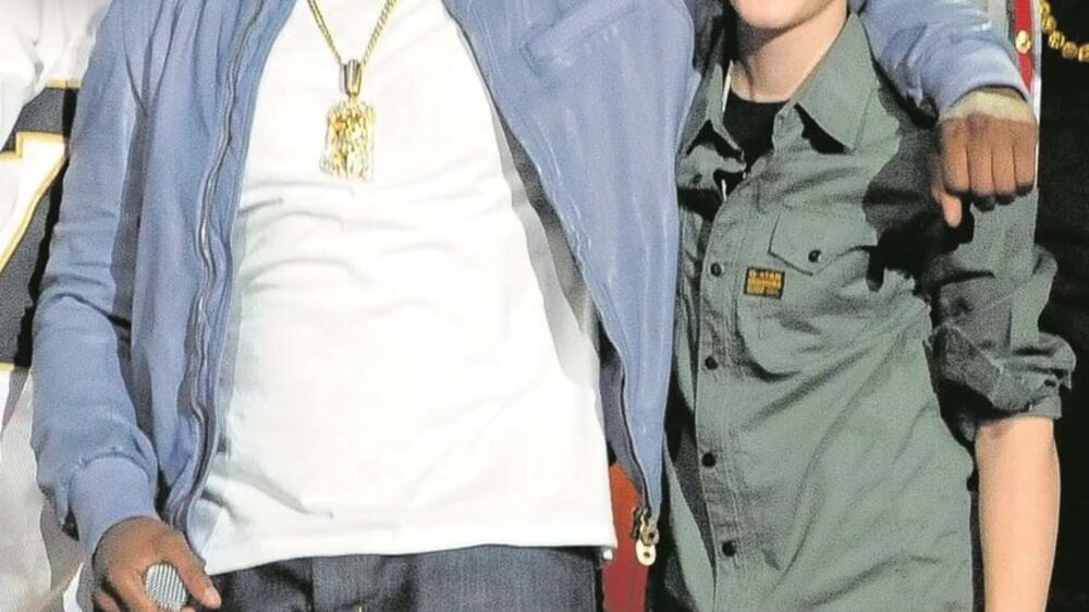 Diddy e Justin Bieber em 2010