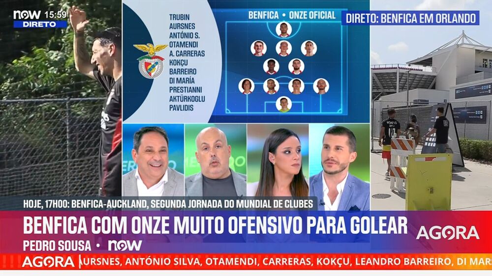 Benfica joga com ataque forte contra Auckland no Mundial de Clubes