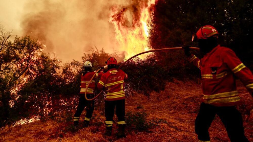 Incêndio com origem em Arganil entra em Castelo Branco. Bombeiros combatem as chamas