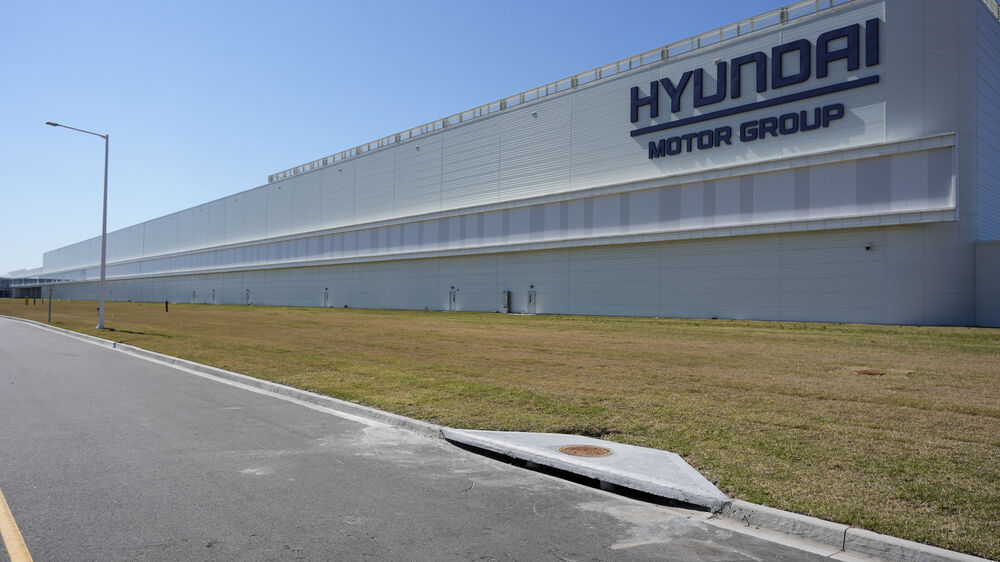 Vista exterior da fábrica da Hyundai Motor Group