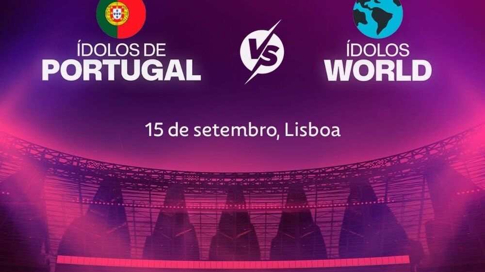 Jogo solidário: Ídolos de Portugal contra Ídolos do Mundo em Lisboa, 15 setembro.
