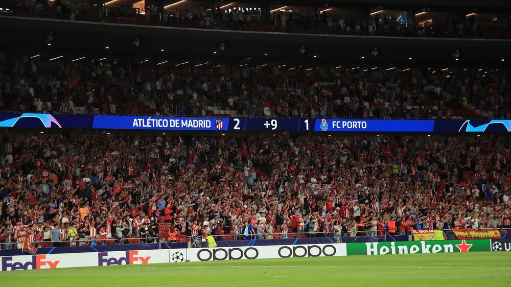Atlético de Madrid vence o FC Porto por 2-1 num jogo da Liga dos Campeões