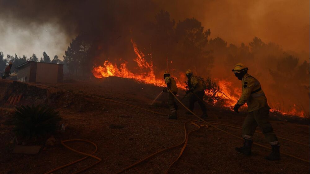 Quase 300 operacionais combatem fogo em Oliveira do Hospital