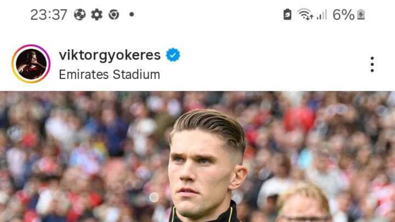 Gyokeres regressa a casa e Larsson mostra apoio no Emirates Stadium