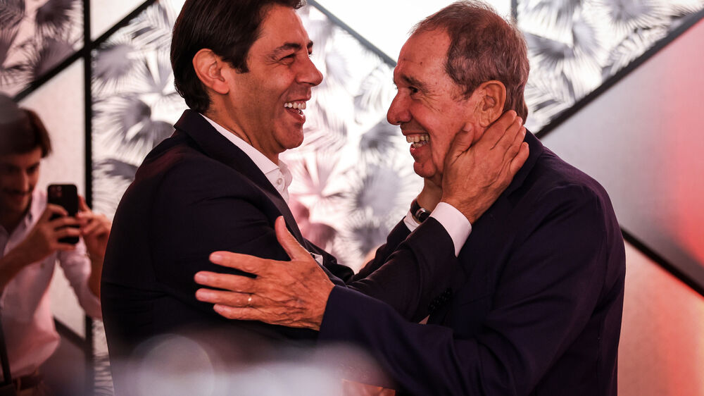 Rui Costa com Humberto Coelho