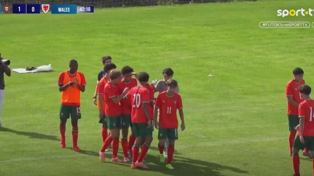 Cristianinho comemora golo frente ao País de Gales