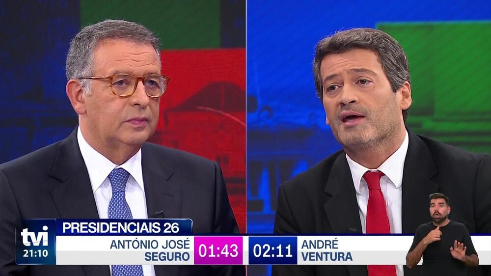 António José Seguro e André Ventura debatem temas das presidenciais