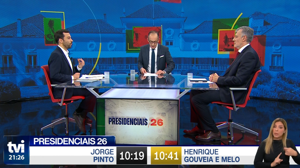 Henrique Gouveia e Melo e Jorge Pinto defrontam-se no sétimo debate para as eleições presidenciais