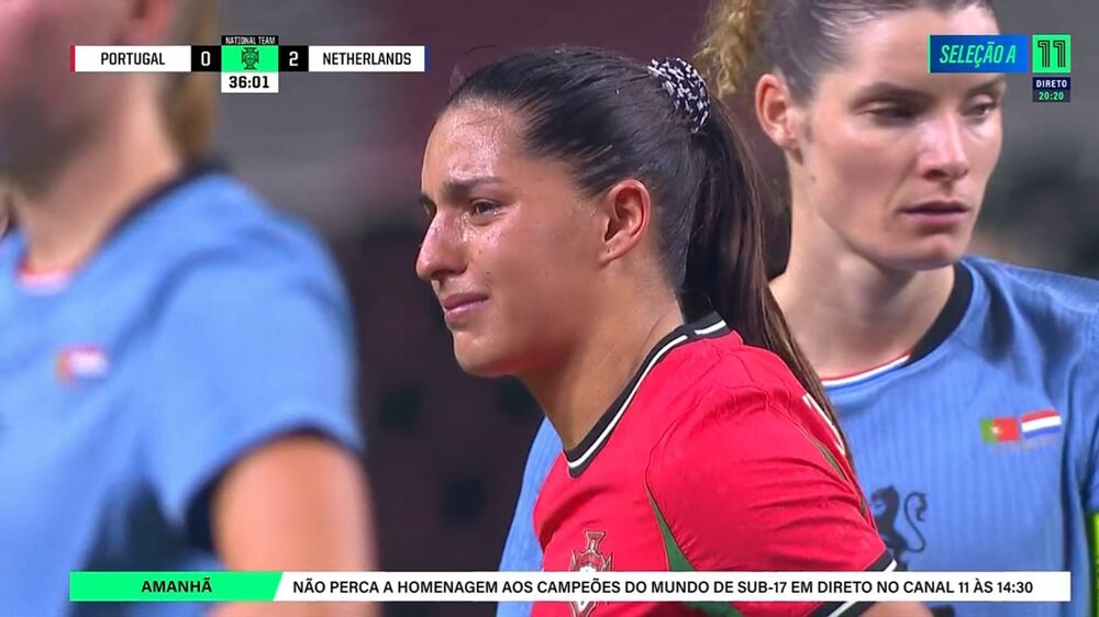 Kika Nazareth saiu lesionada e em lágrimas do particular com a Holanda