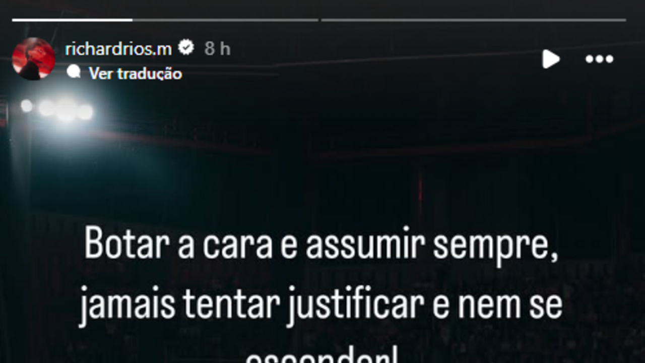 Os stories de Richard Ríos após o Benfica-Casa Pia