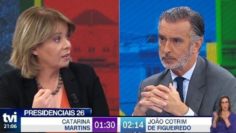 João Cotrim de Figueiredo e Catarina Martins estão frente a frente para um debate presidencial