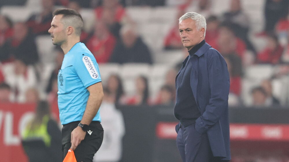 José Mourinho durante o Benfica-Sporting