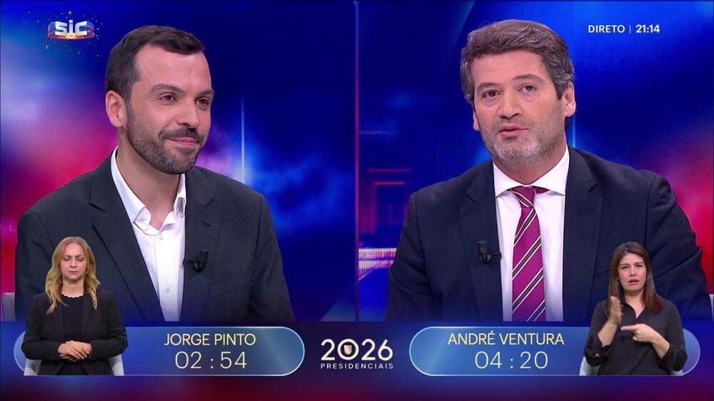 Jorge Pinto e André Ventura no debate