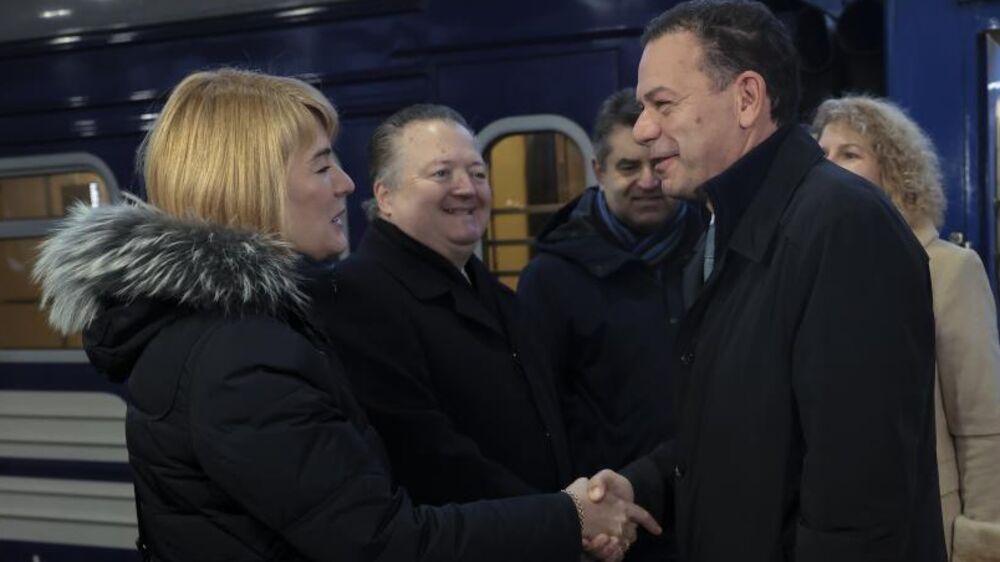 Luís Montenegro, na Ucrânia