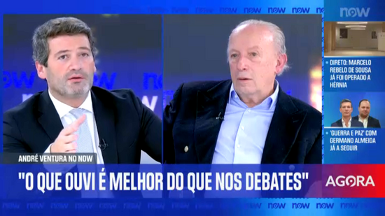 «O que ouvi de André Ventura aqui no NOW é muito melhor do que tenho ouvido nos debates»