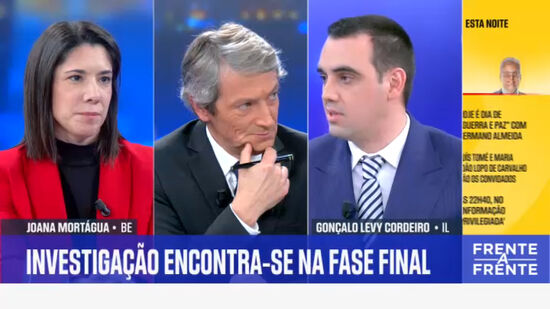 Frente a Frente | Joana Mortágua (BE) e Gonçalo Levy Cordeiro (IL)