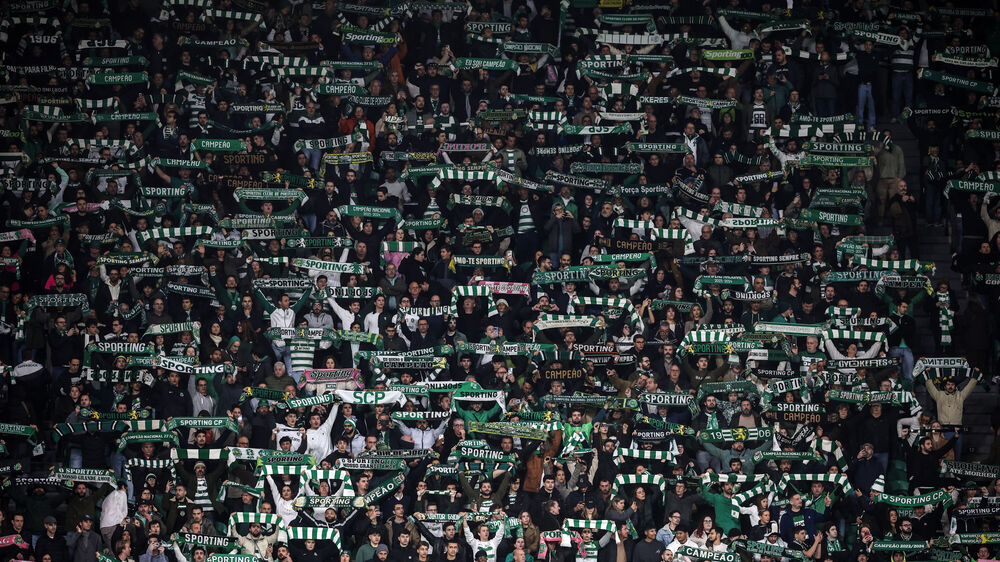 Adeptos do Sporting nas bancadas de Alvalade