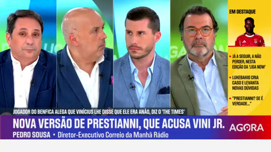 Prestianni alega que Vinícius Júnior o chamou de anão. «Faz parte da estratégia do Benfica»