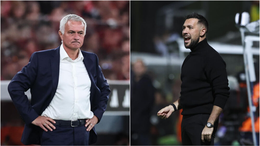 José Mourinho e Francesco Farioli