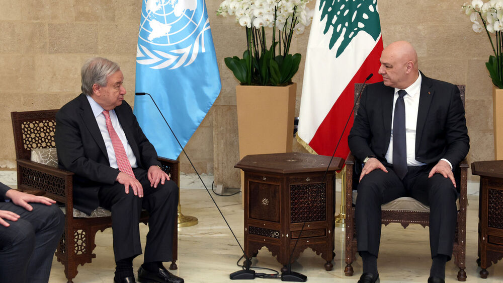 Joseph Aoun e António Guterres