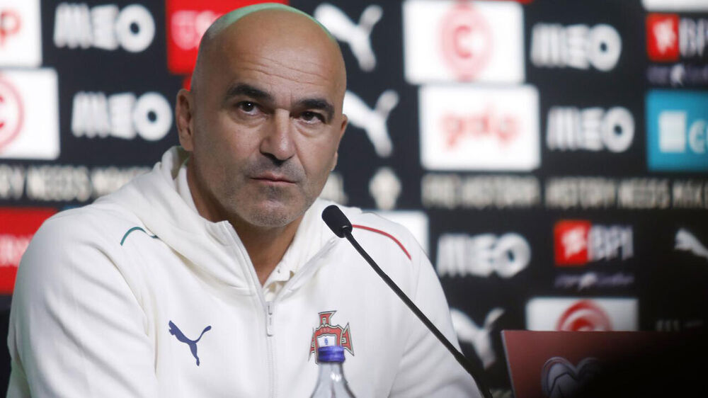 Roberto Martínez em conferência de imprensa 