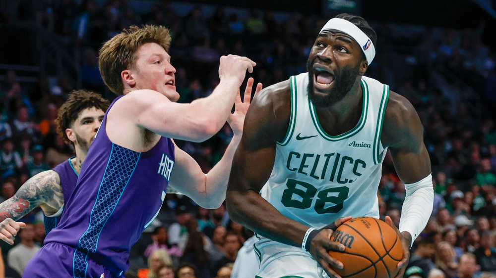 Neemias Queta, jogador dos Boston Celtics, no duelo contra os Charlotte Hornets