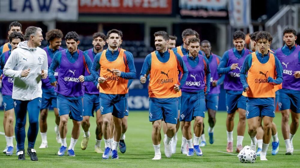 Seleção Nacional no treino na Mercedes-Benz Stadium, em Atlanta