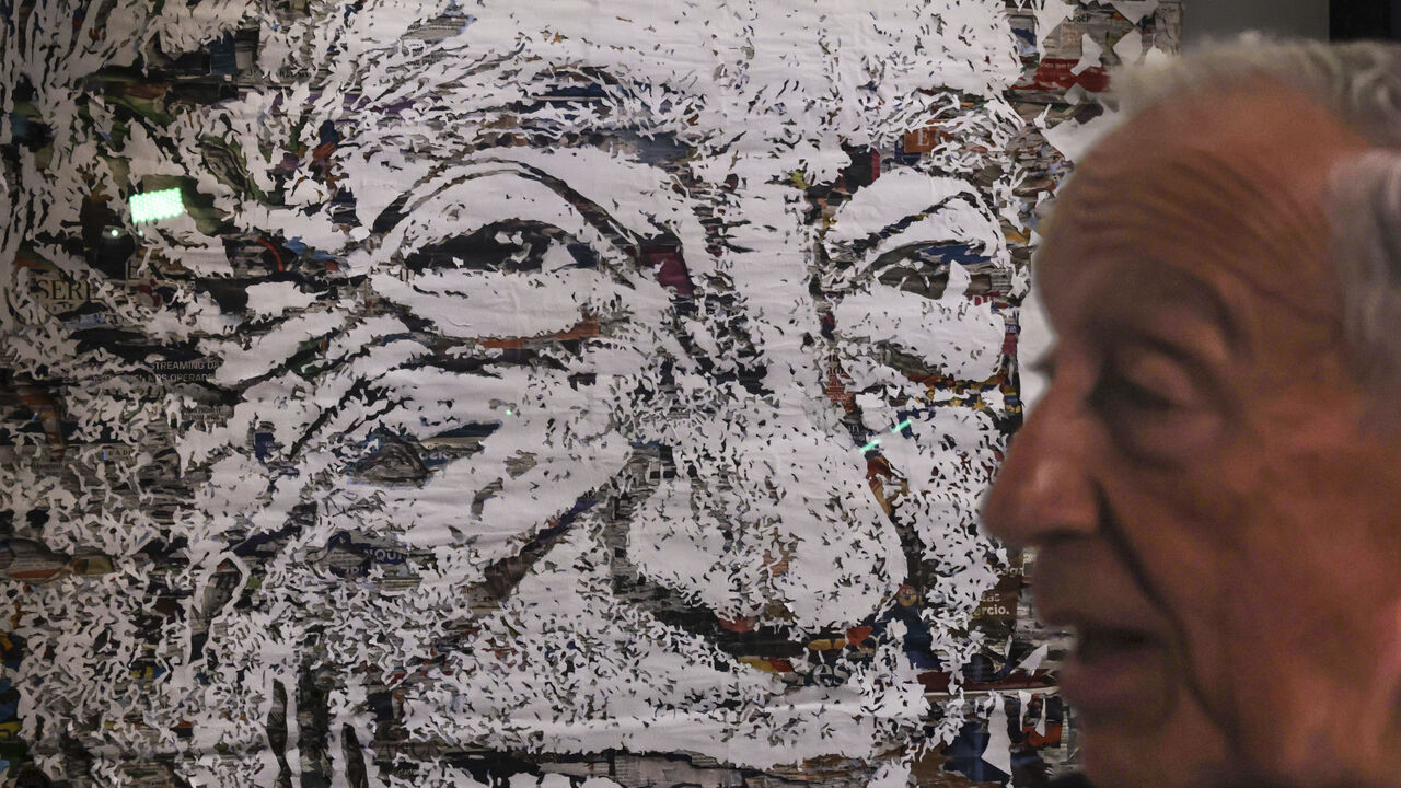 Retrato de Marcelo Rebelo de Sousa, por Vhils