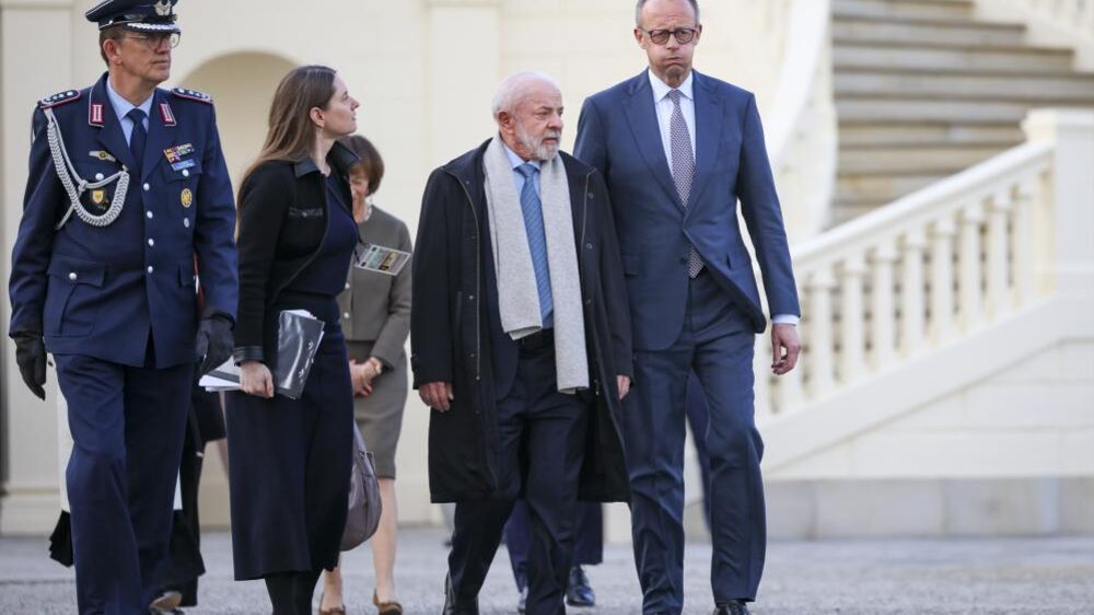 Chanceler alemão, Friedrich Merz, recebe Presidente brasileiro, Lula da Silva