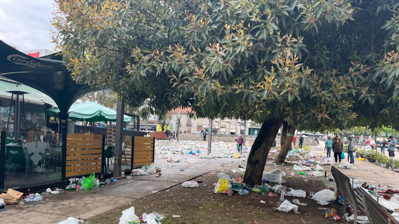 Adeptos do Betis deixaram Campo da Vinha num estado lastimável após concentração antes do jogo em Braga