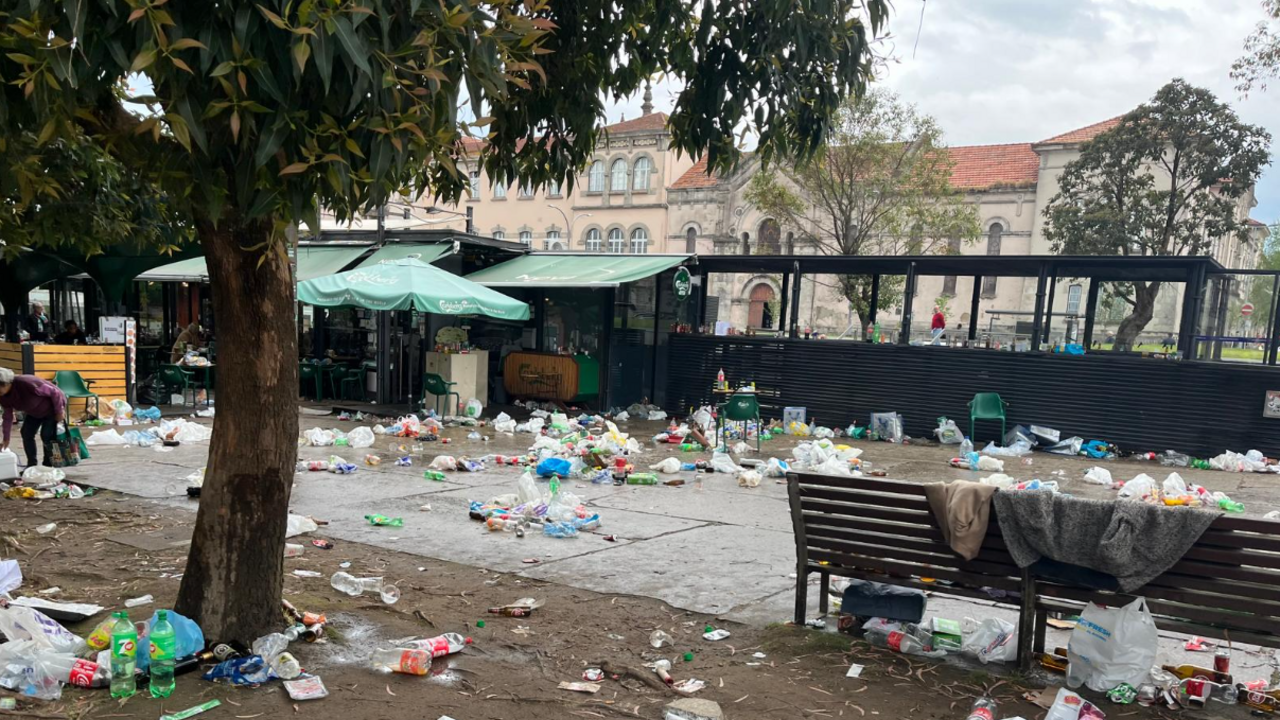 Adeptos do Betis deixaram Campo da Vinha num estado lastimável após concentração antes do jogo em Braga