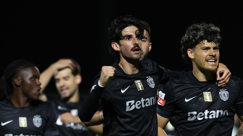 Sporting celebra um golo frente ao Rio Ave