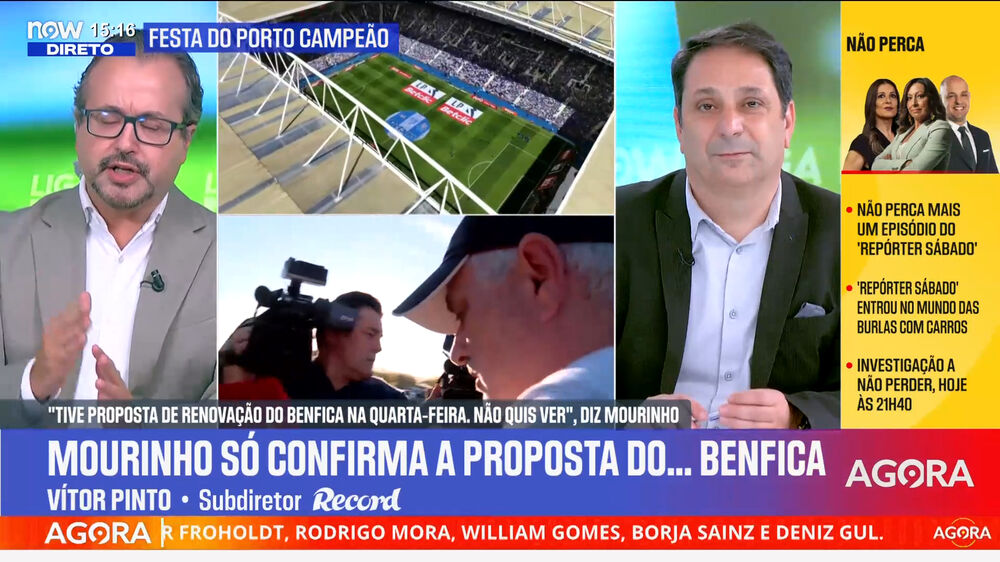 Proposta do Benfica ignorada por Mourinho. «É um documento para rasgar»