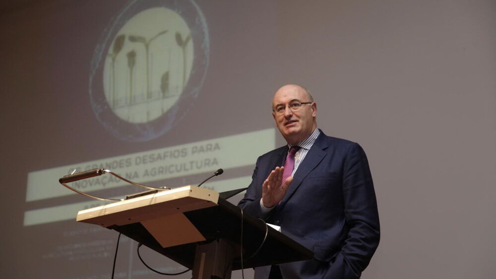 Phil Hogan e Sam Gyimah na conferência do NOW