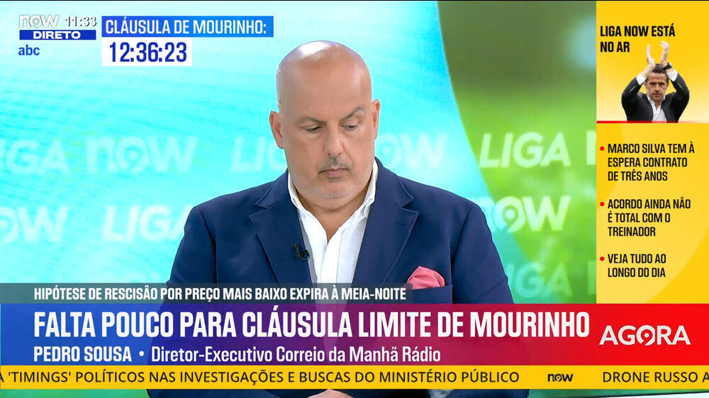 Benfica e Mourinho: «Se nada acontecer até às 00h a indemnização para a rescisão de contrato sobe para os 15 milhões»