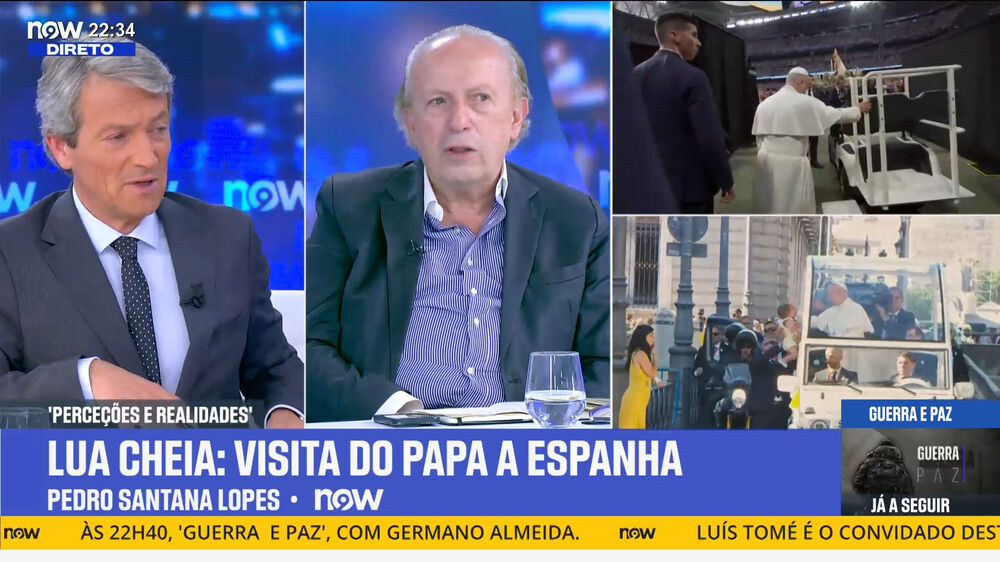 «O mundo está farto da guerra» Santana Lopes elogia visita do Papa