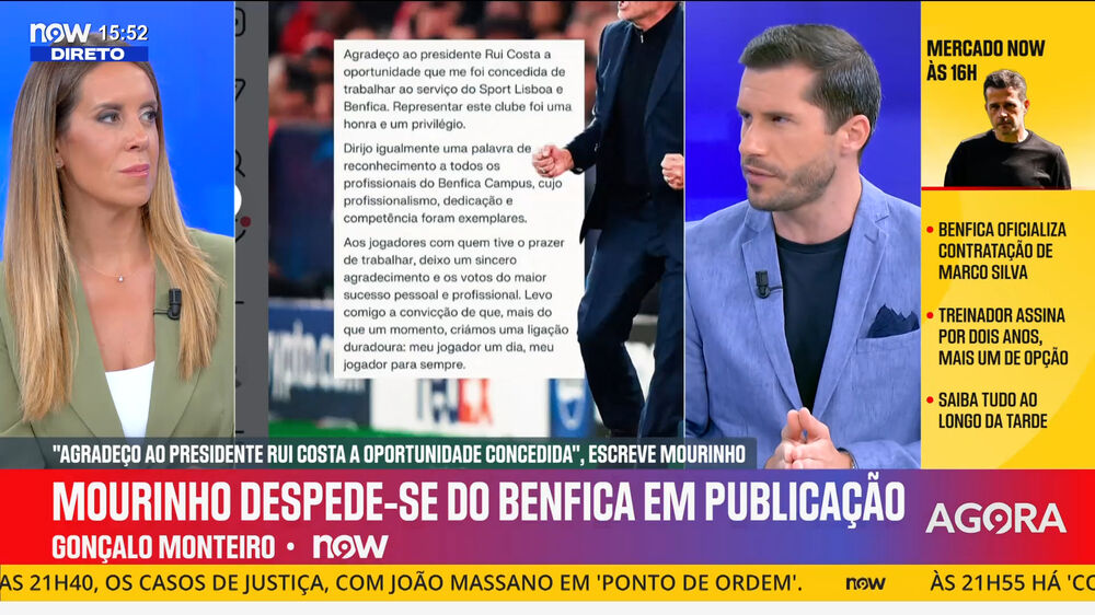 Mourinho «lançou o tapete vermelho a Rui Costa»