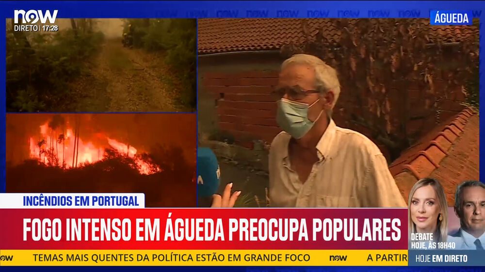 “Esta noite a aldeia não vai à cama”: Incêndio em Águeda preocupa população 