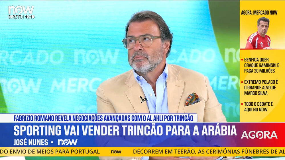 «Francisco Trincão tornou-se um jogador absolutamente nuclear no Sporting» mas pode rumar ao Al-Ahli