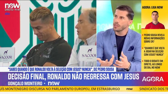 Tensão entre Jesus e Ronaldo: «Isto só se resolve se os dois se quiserem sentar frente a frente», defende Gonçalo Monteiro